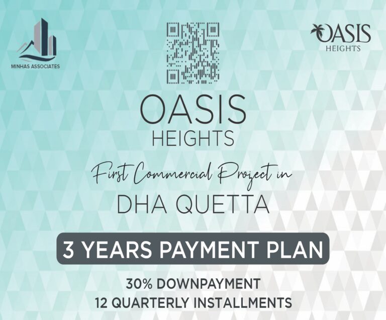 Oasis Heights DHA Quetta, DHA Quetta, real estate investment, Quetta property, commercial spaces Quetta, 3-year payment plan, Agency42, DHA Quetta investment, office spaces DHA Quetta, real estate Quetta, commercial property Quetta, investment in Quetta, Oasis Heights investment, Quetta real estate market, DHA Quetta commercial plaza